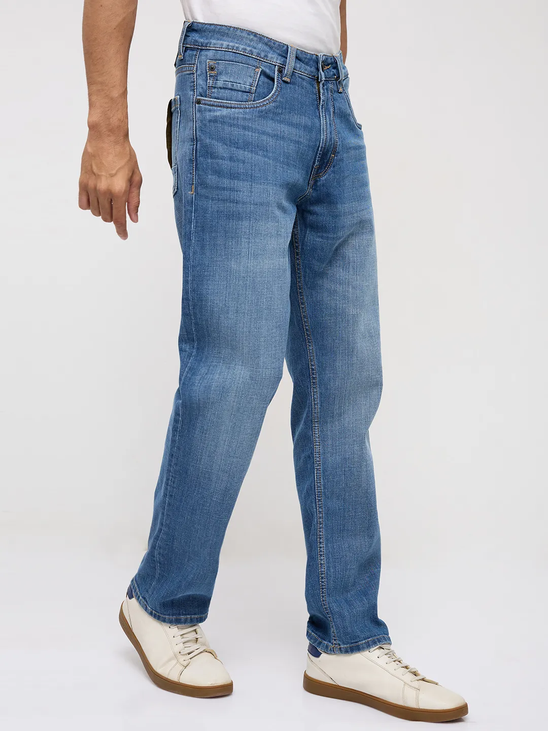 Men Chico Jeans Relaxed Fit Mid Blue Mid Rise - Image 3