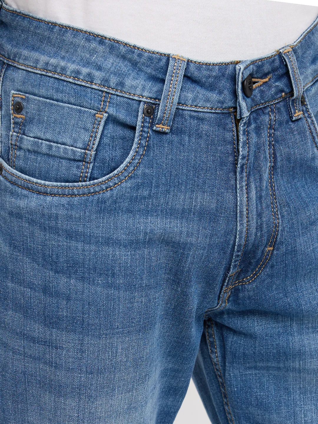Men Chico Jeans Relaxed Fit Mid Blue Mid Rise - Image 6