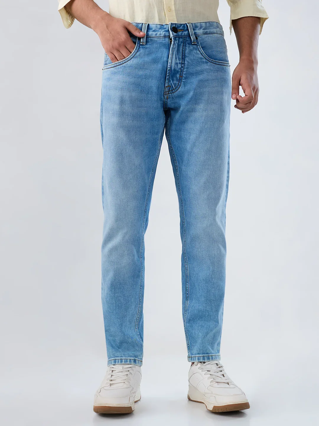Men Kano Jeans Slim Fit Light Blue Mid Rise - Image 2