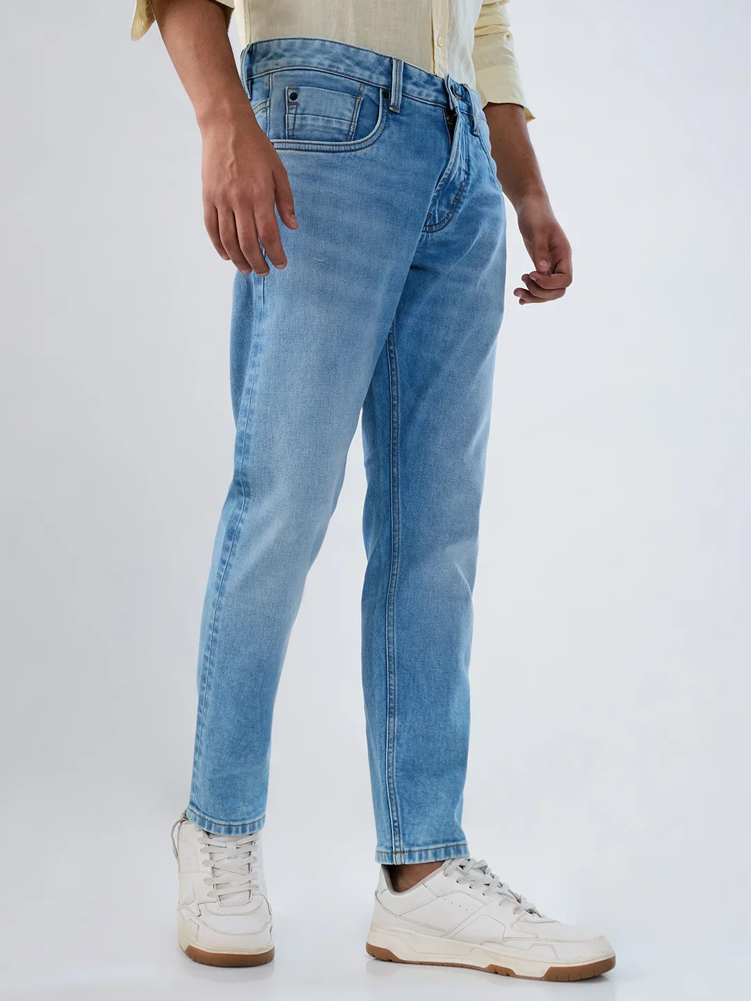 Men Kano Jeans Slim Fit Light Blue Mid Rise - Image 3
