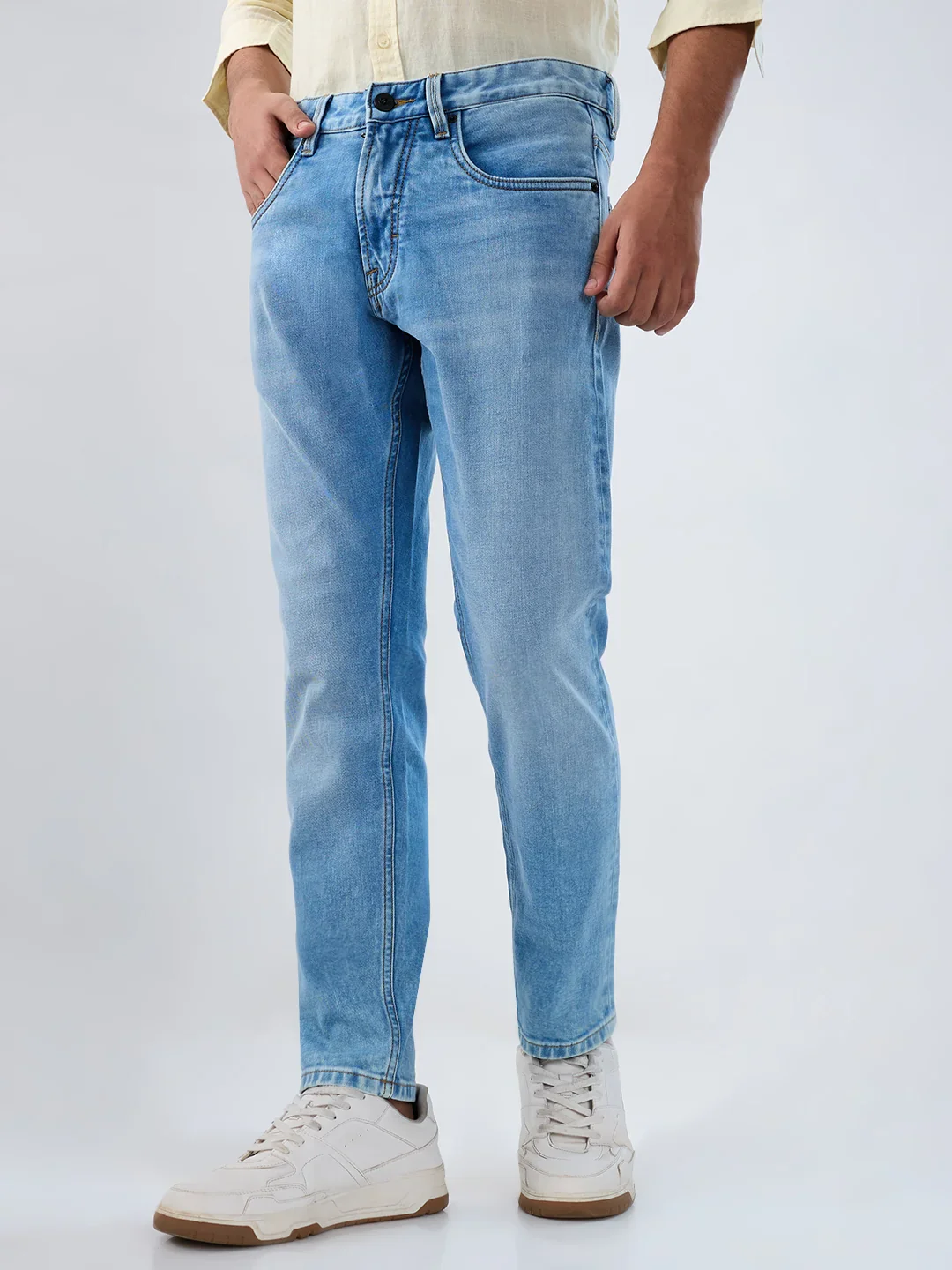 Men Kano Jeans Slim Fit Light Blue Mid Rise - Image 5