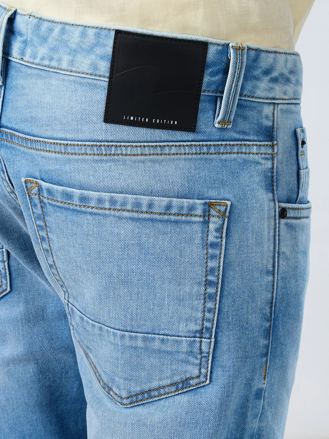 Men Kano Jeans Slim Fit Light Blue Mid Rise - Image 7