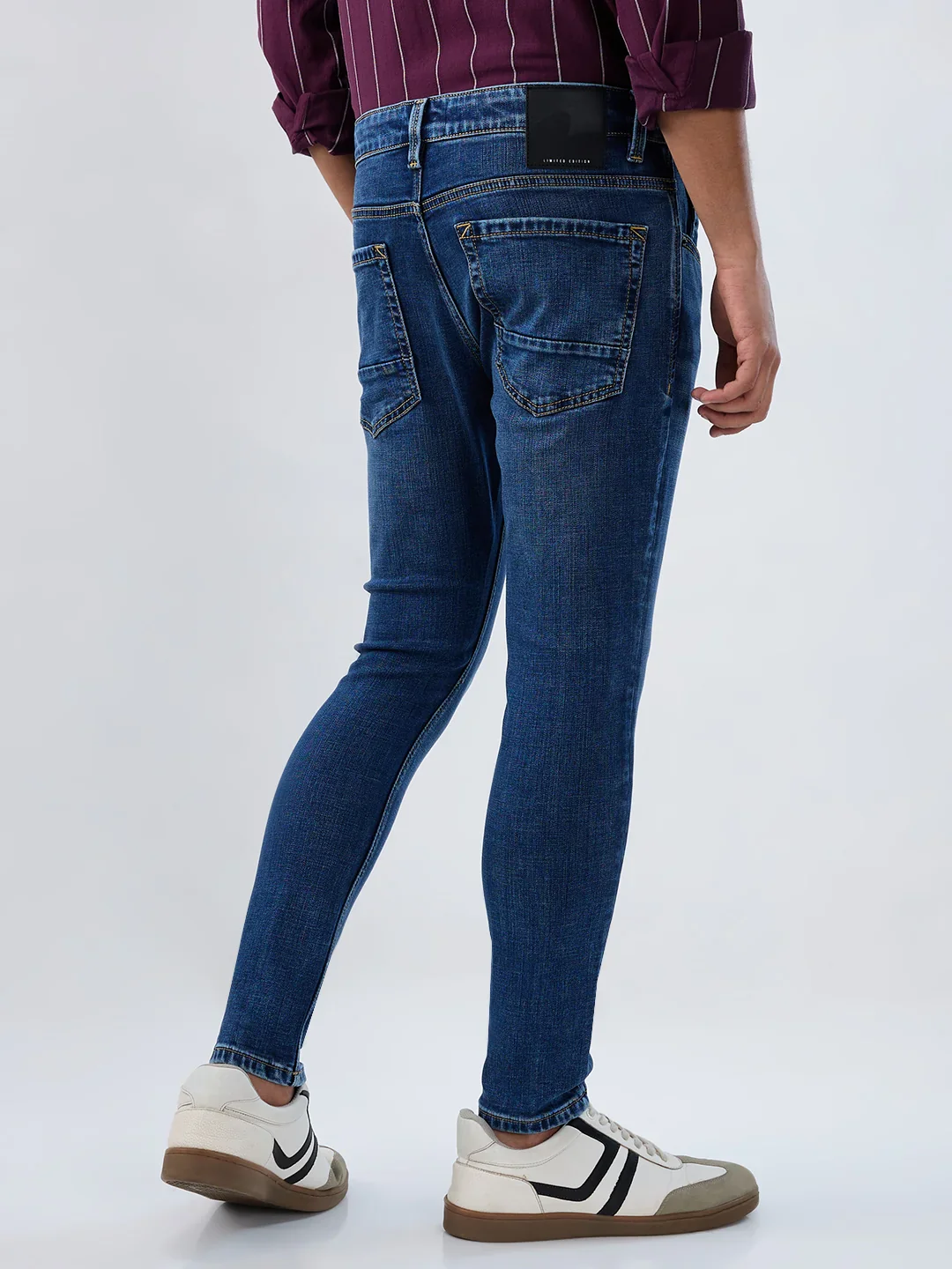 Men Kano Jeans Slim Fit Mid Blue Mid Rise - Image 6