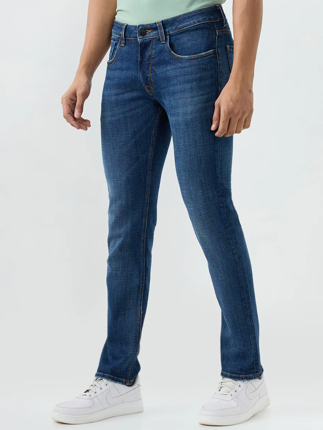 Men Rover Jeans Regular Fit Dark Blue Mid Rise - Image 3