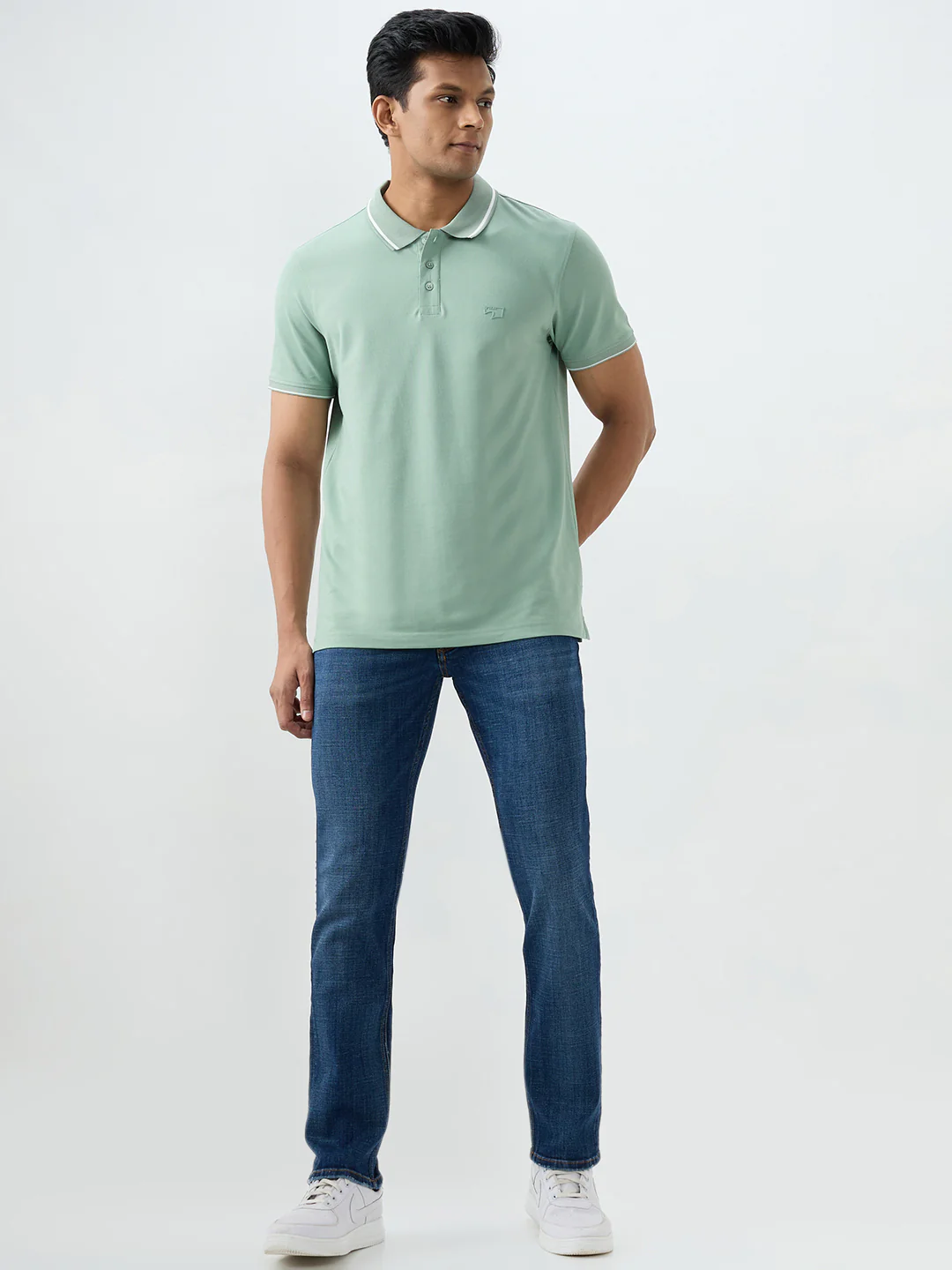 Men Rover Jeans Regular Fit Dark Blue Mid Rise - Image 5