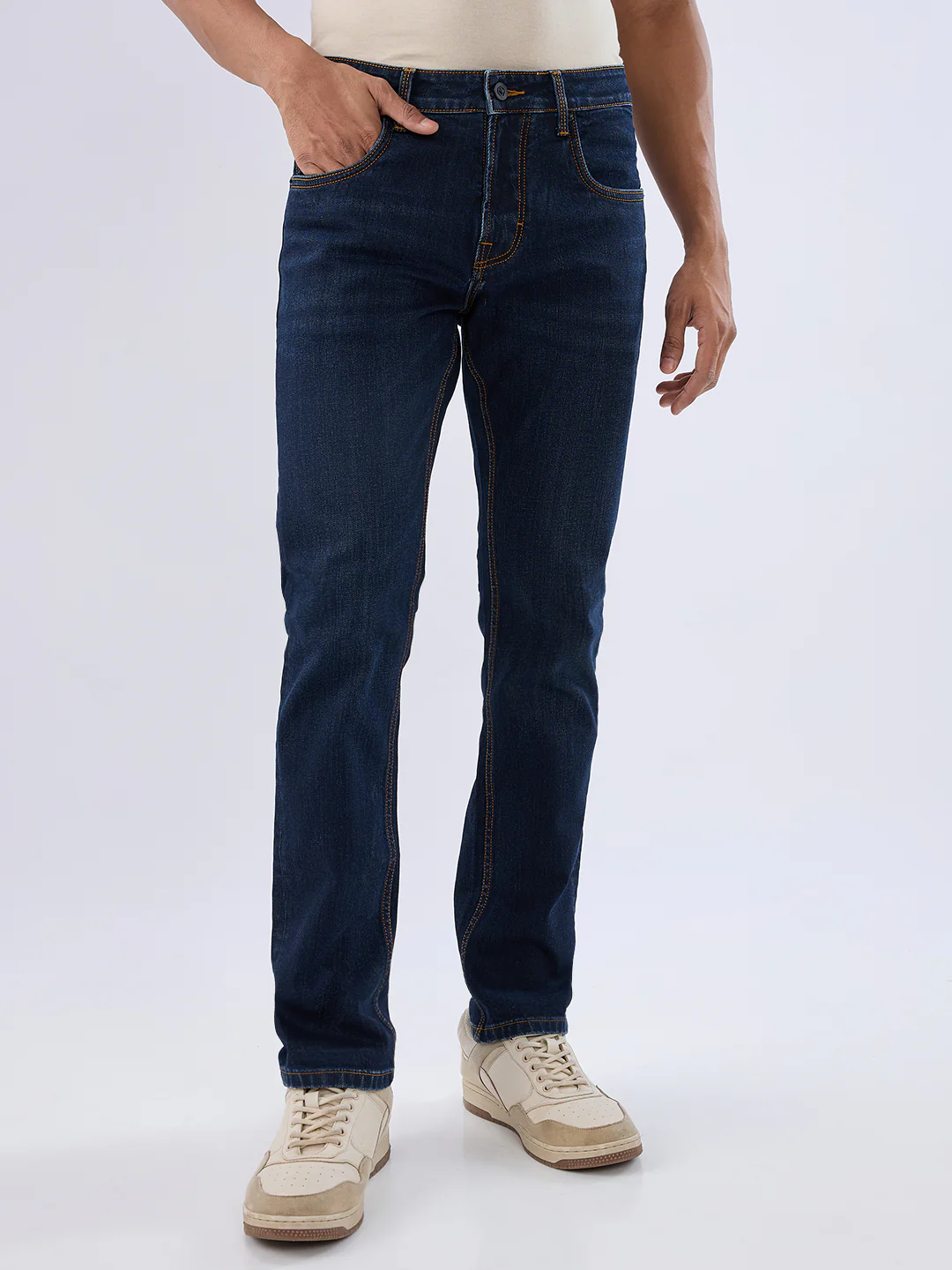 Men Rover Jeans Regular Fit Blue Mid Rise