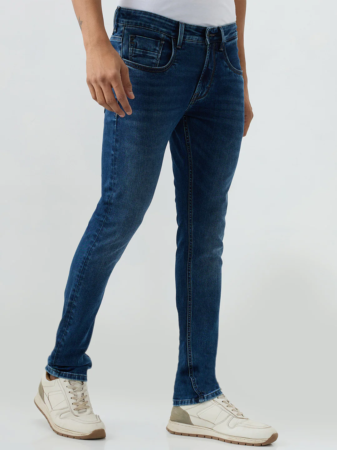 Men Kano Jeans Slim Fit Dark Blue Low Rise - Image 2