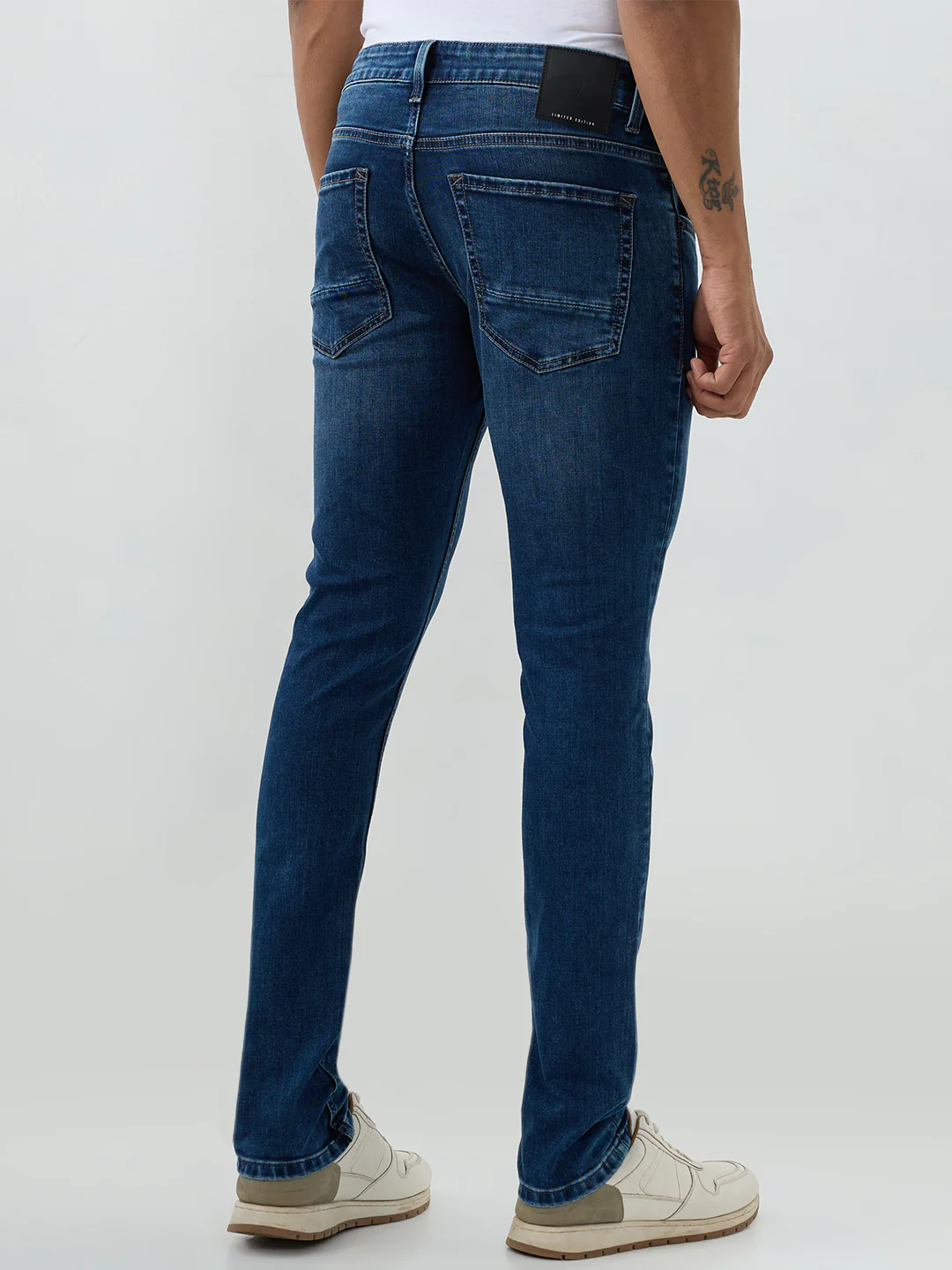 Men Kano Jeans Slim Fit Dark Blue Low Rise - Image 4