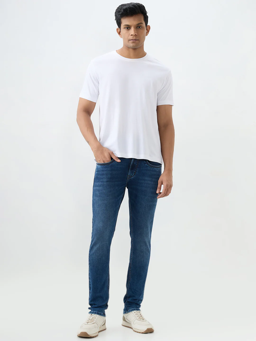 Men Kano Jeans Slim Fit Dark Blue Low Rise - Image 5