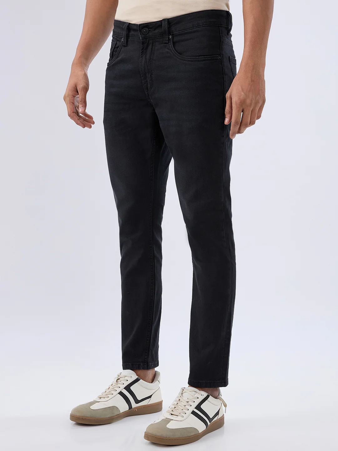 Men Kano Jeans Slim Fit Black Mid Rise - Image 3
