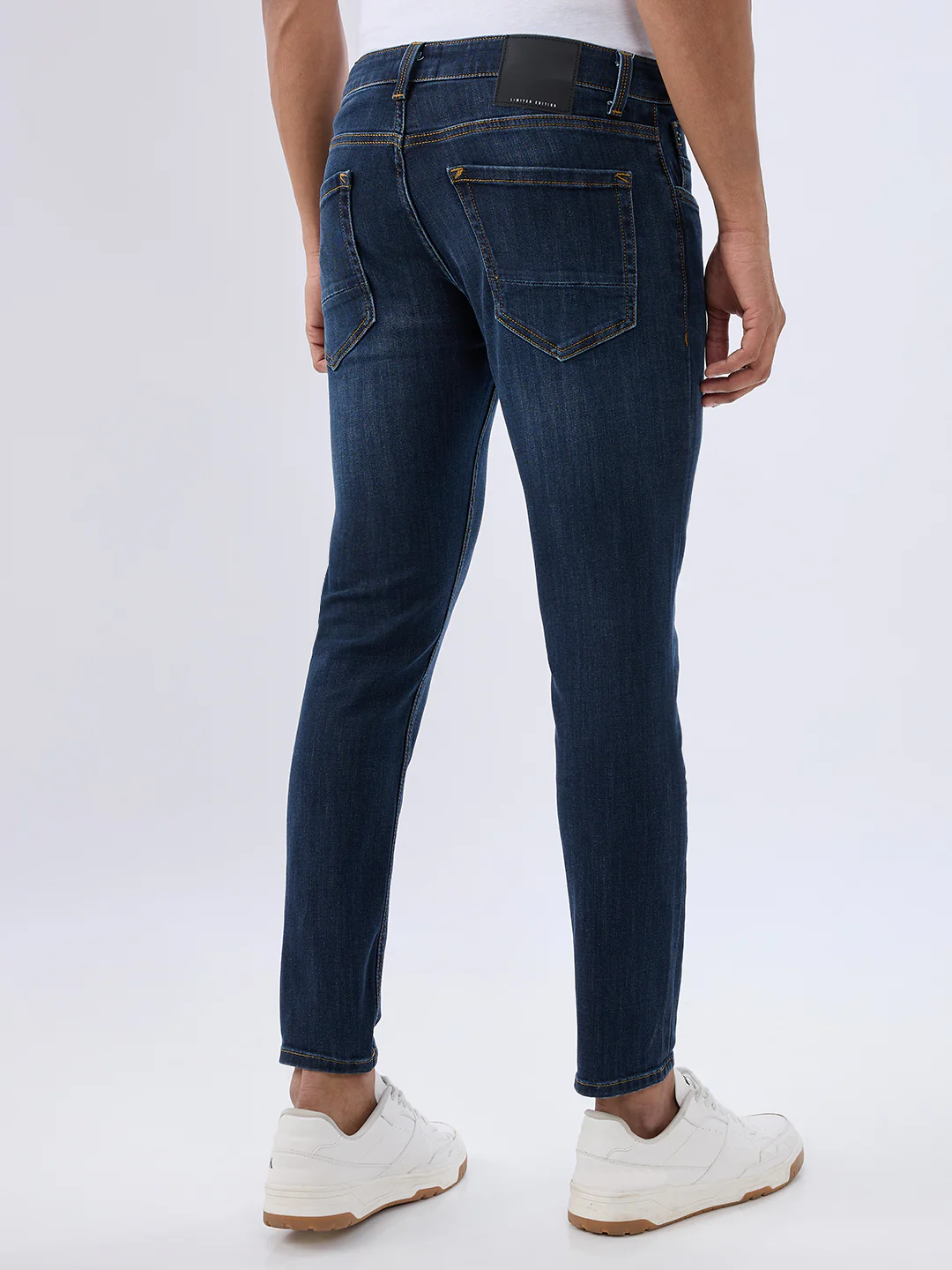 Men Kano Jeans Slim Fit Blue Mid Rise - Image 4