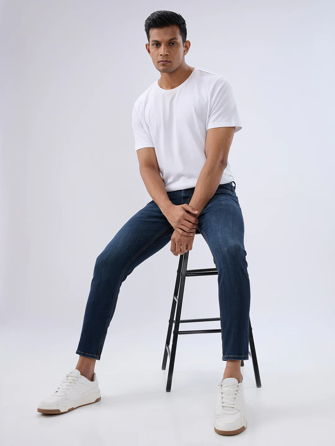 Men Kano Jeans Slim Fit Blue Mid Rise - Image 7
