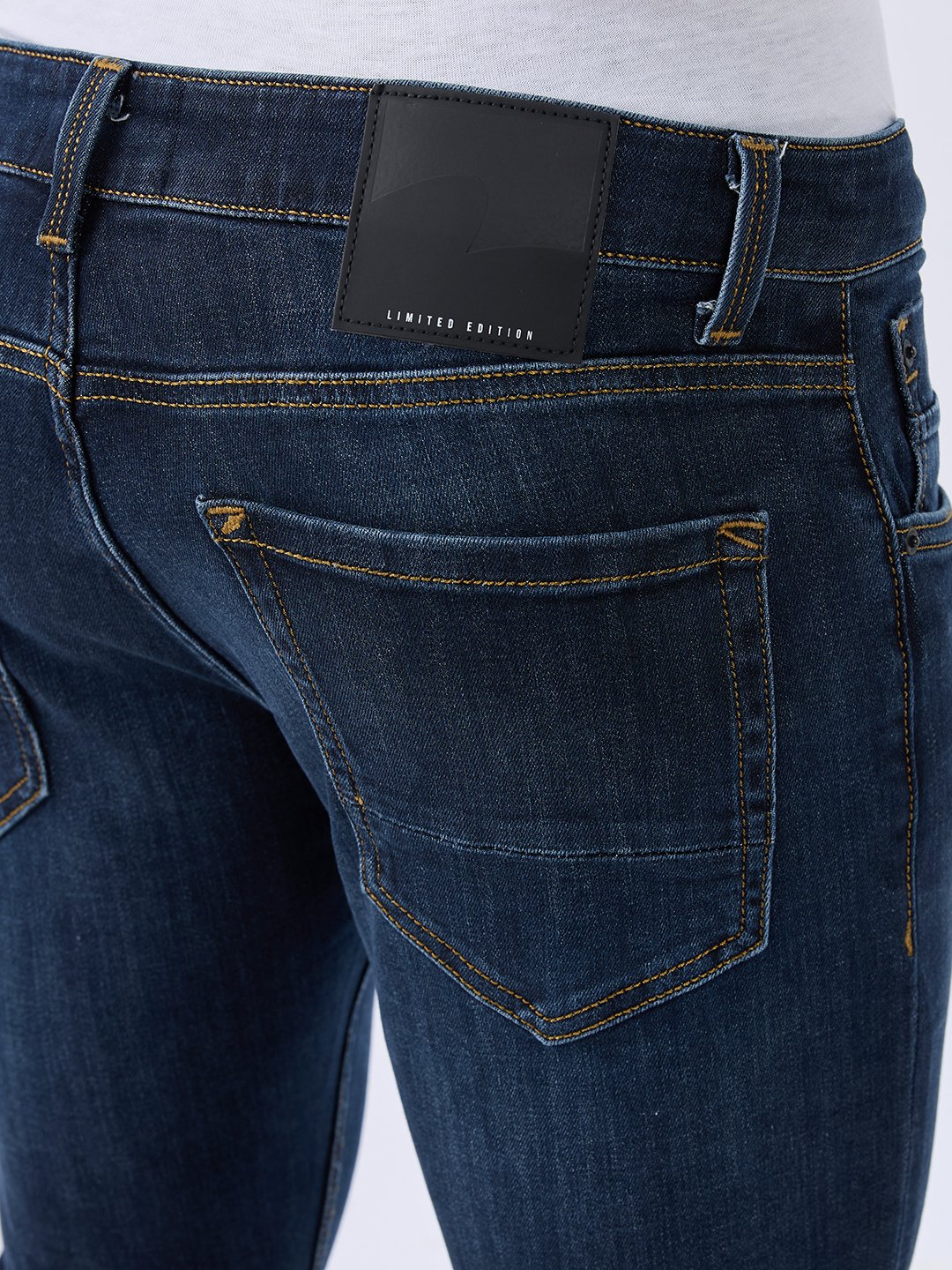 Men Kano Jeans Slim Fit Blue Mid Rise - Image 8