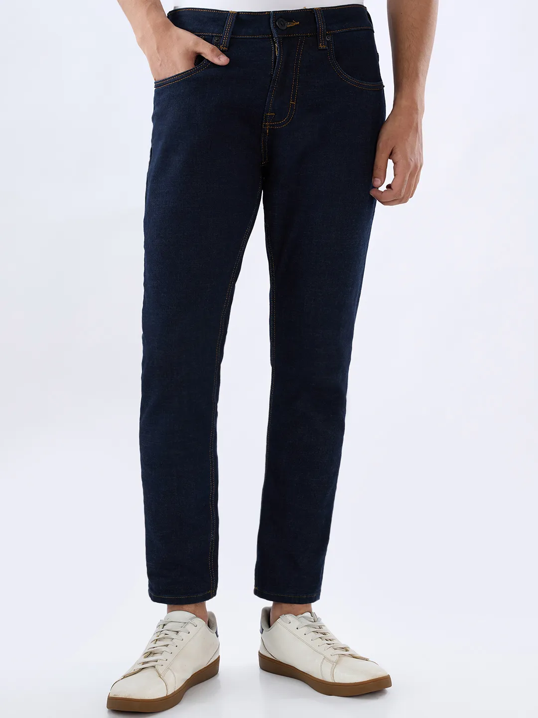 Men Kano Jeans Slim Fit Blue Mid Rise - Image 2