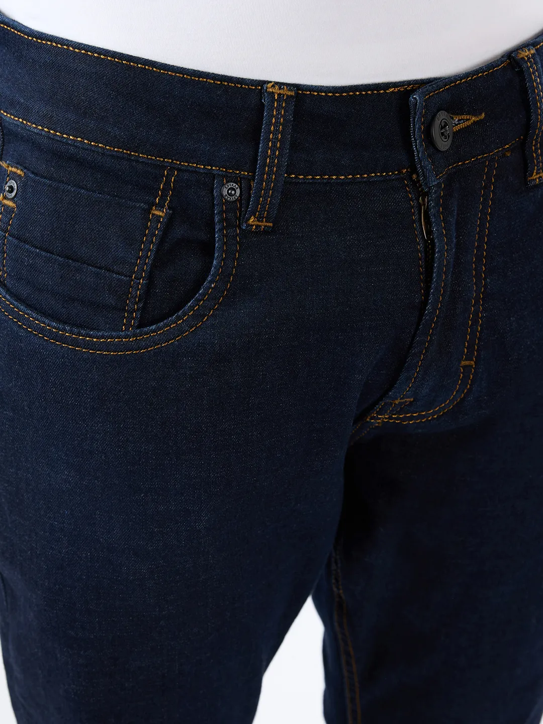 Men Kano Jeans Slim Fit Blue Mid Rise - Image 6