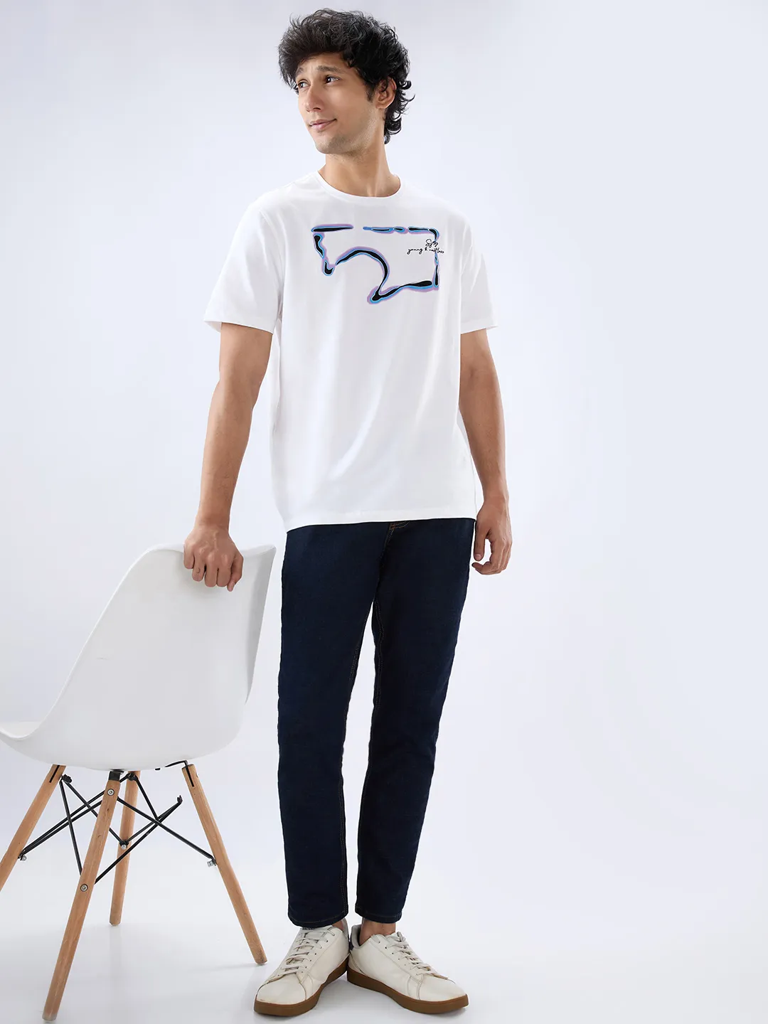 Men Kano Jeans Slim Fit Blue Mid Rise - Image 8