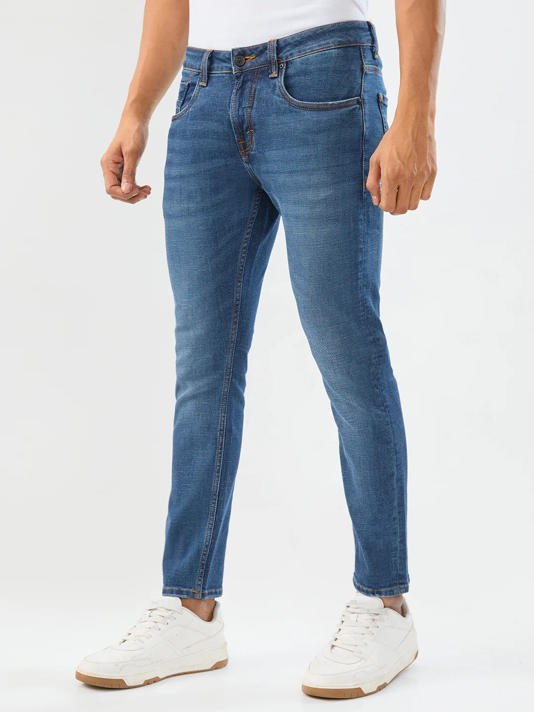 Men Kano Jeans Slim Fit Dark Blue Mid Rise - Image 3