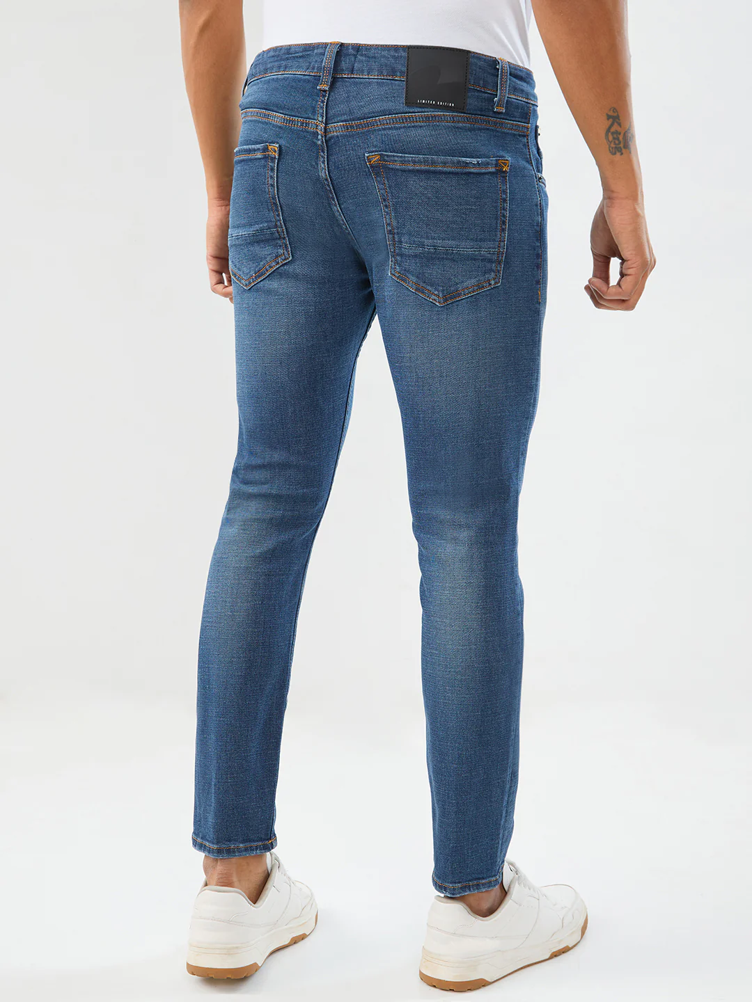 Men Kano Jeans Slim Fit Dark Blue Mid Rise - Image 4