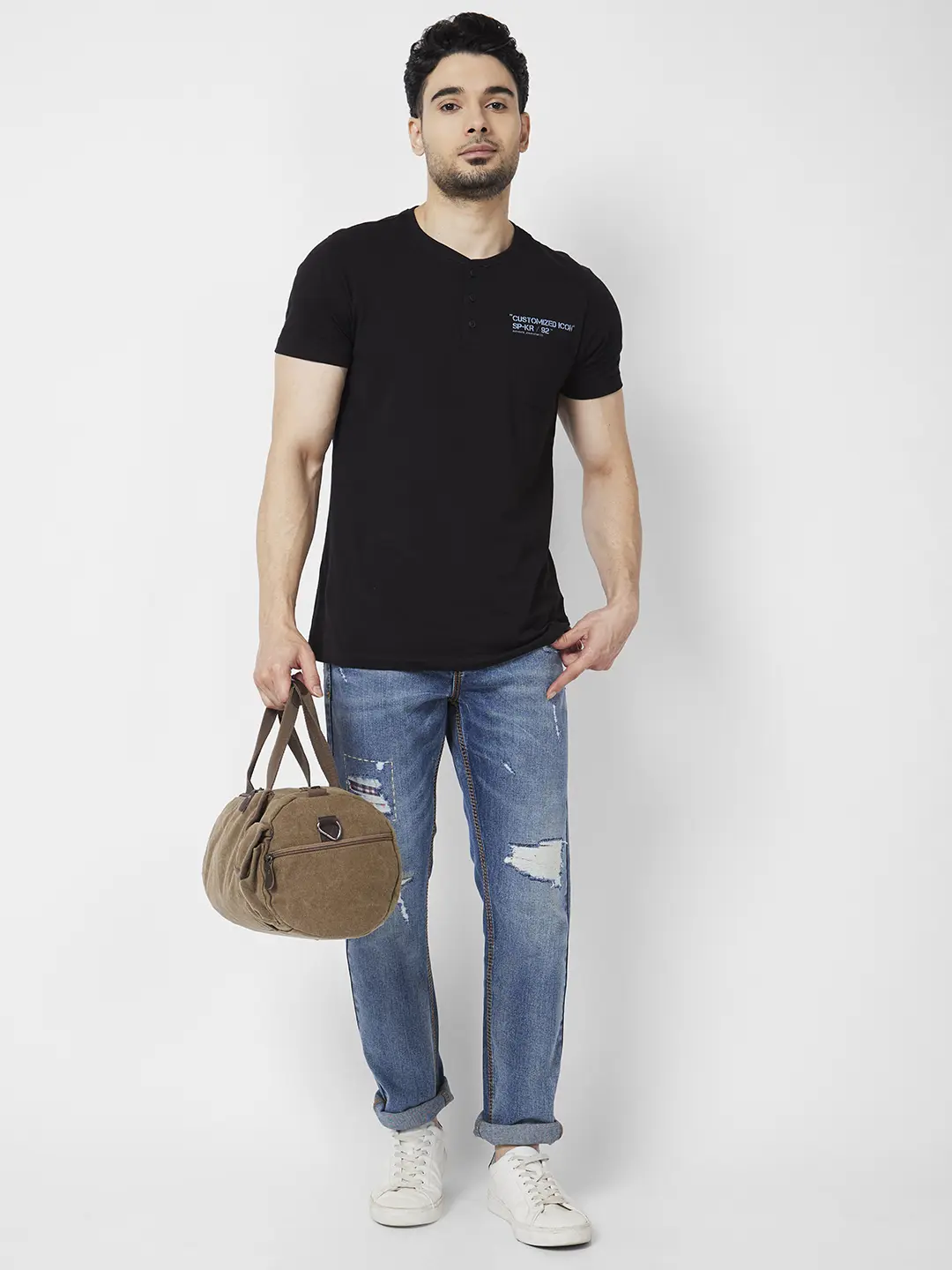 Men Rover Jeans Regular Fit Blue Mid Rise - Image 6