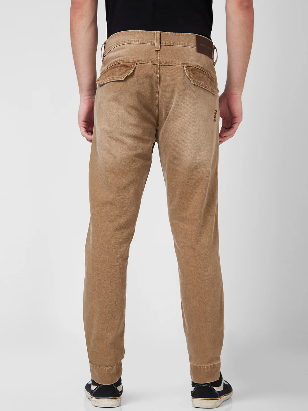 Men Trooper Jeans Regular Fit Khaki High Rise - Image 3