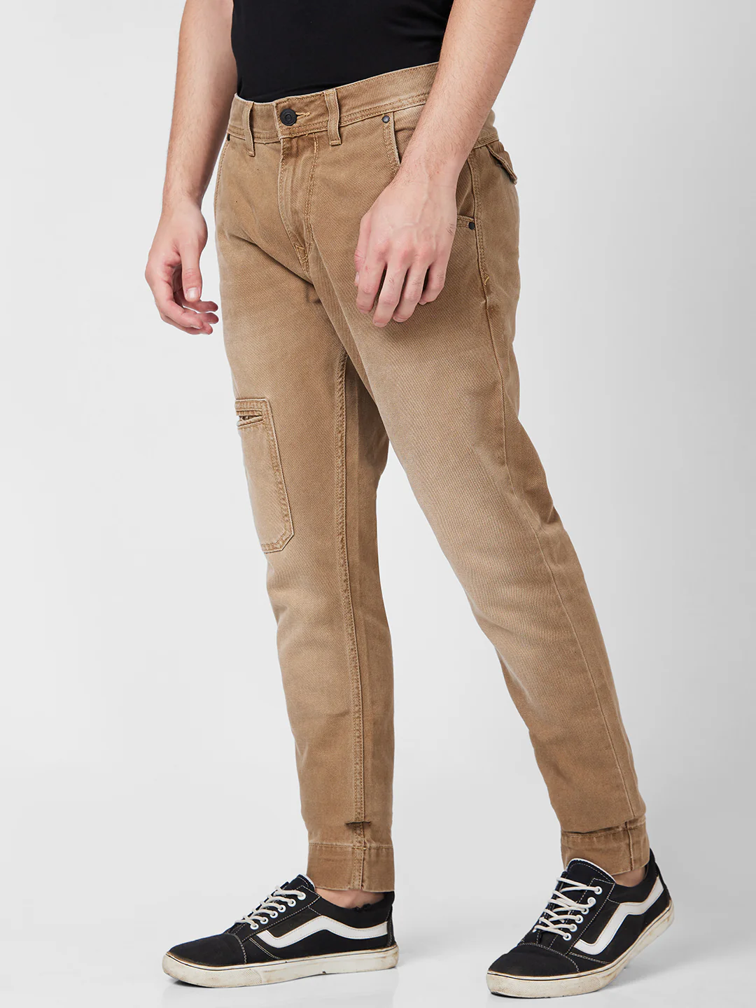 Men Trooper Jeans Regular Fit Khaki High Rise - Image 4