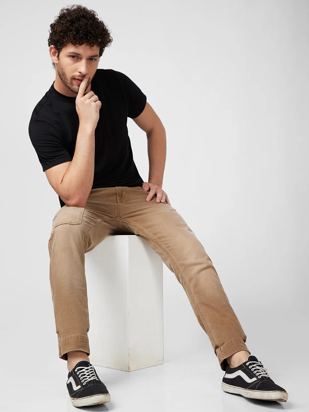 Men Trooper Jeans Regular Fit Khaki High Rise - Image 6