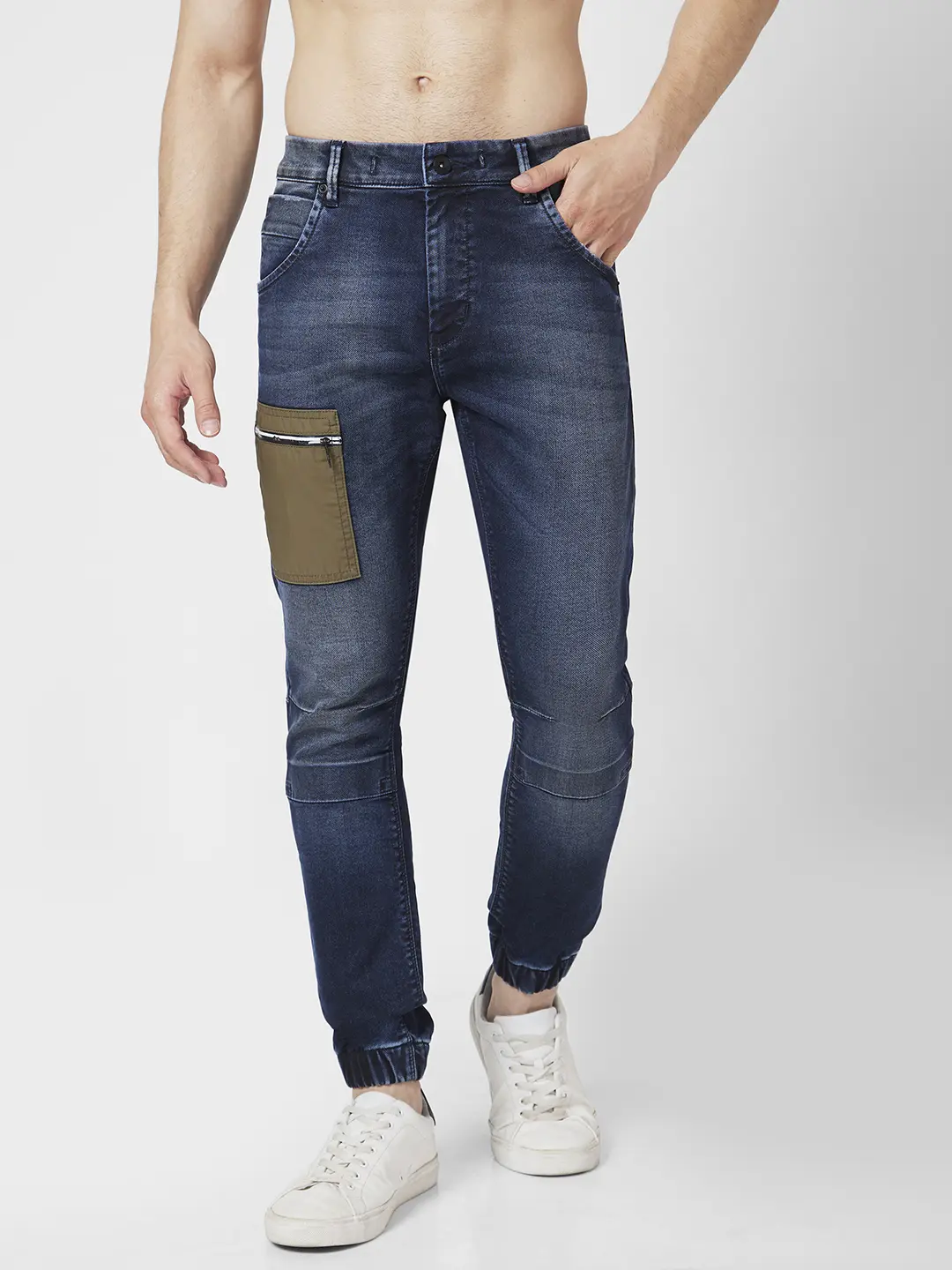 Men Kano Jeans Regular Fit Dark Blue High Rise - Image 7