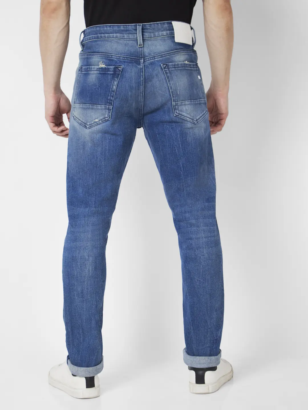 Men Kano Jeans Slim Fit Mid Blue Low Rise - Image 3