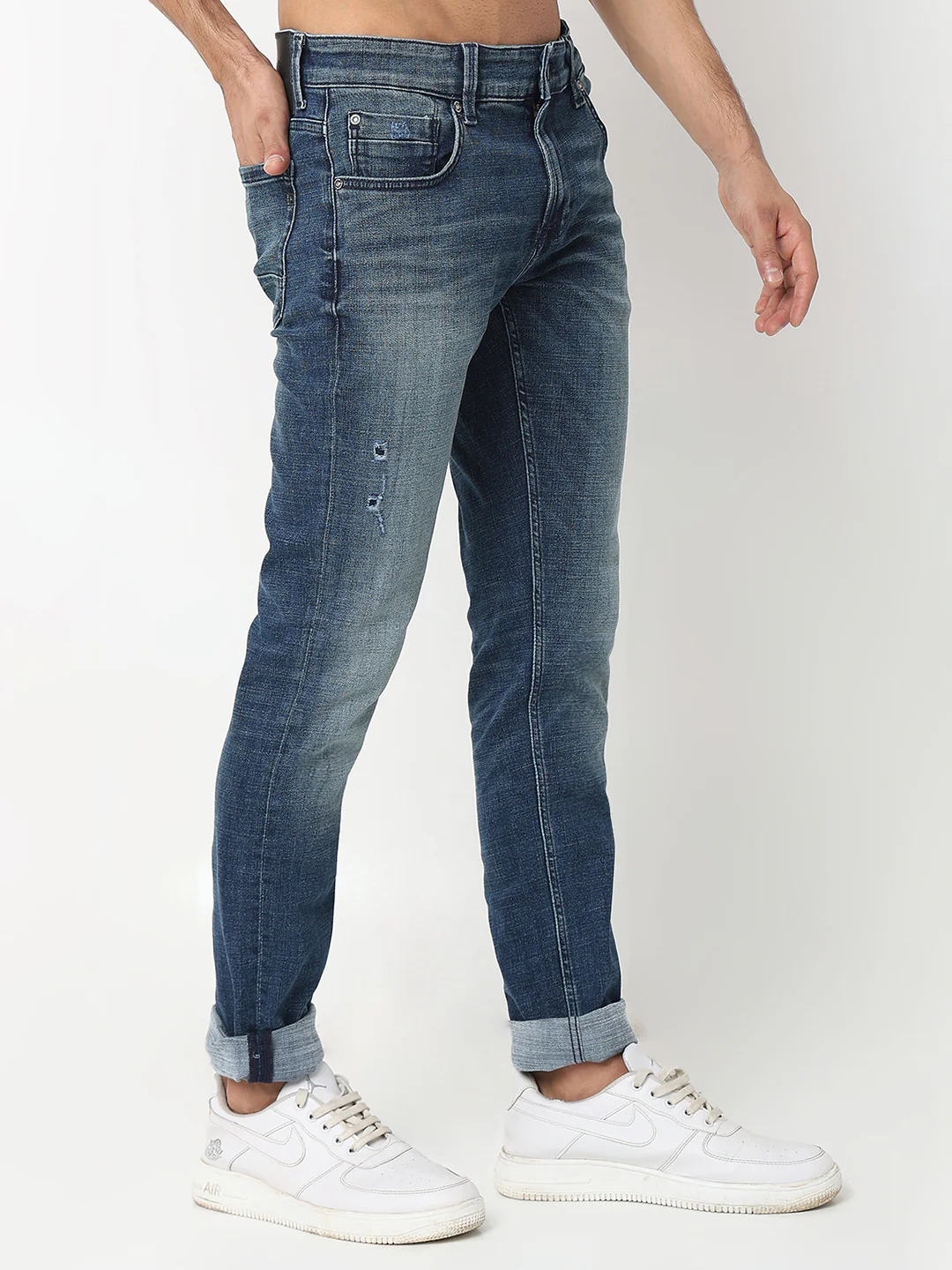 Men Nico Jeans Skinny Fit Dark Blue Low Rise - Image 4