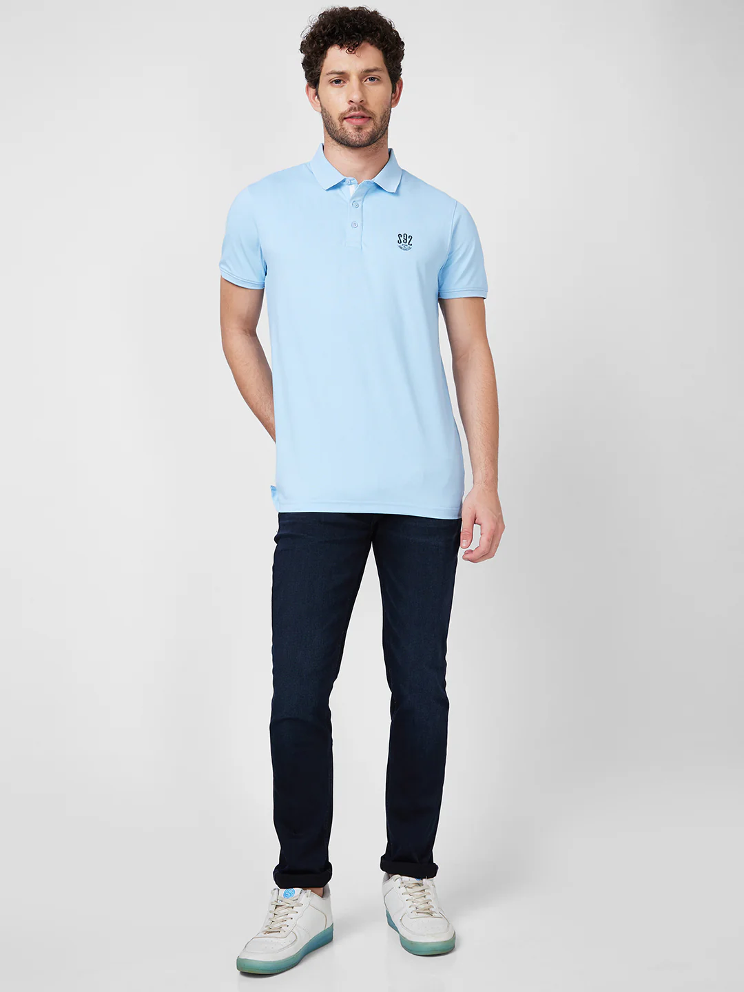 Men Jeans Regular Fit Blue Mid Rise - Image 2