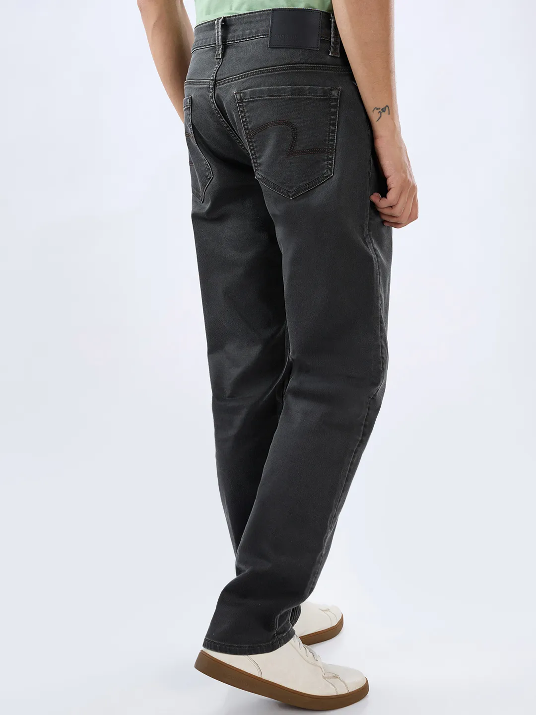 Men Ricardo Jeans Comfort Fit Green Mid Rise - Image 5
