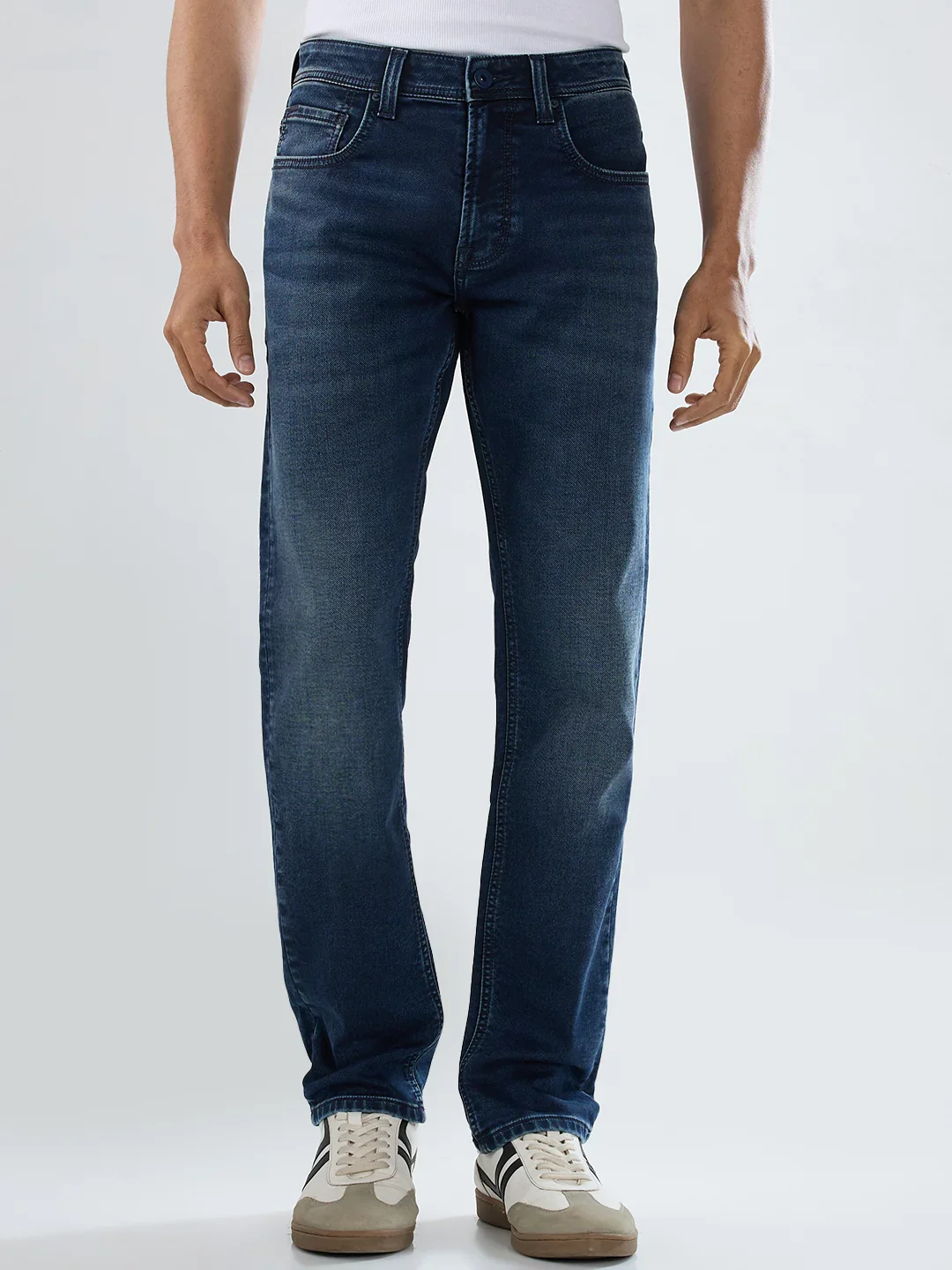 Men Ricardo Jeans Comfort Fit Dark Blue Mid Rise - Image 2