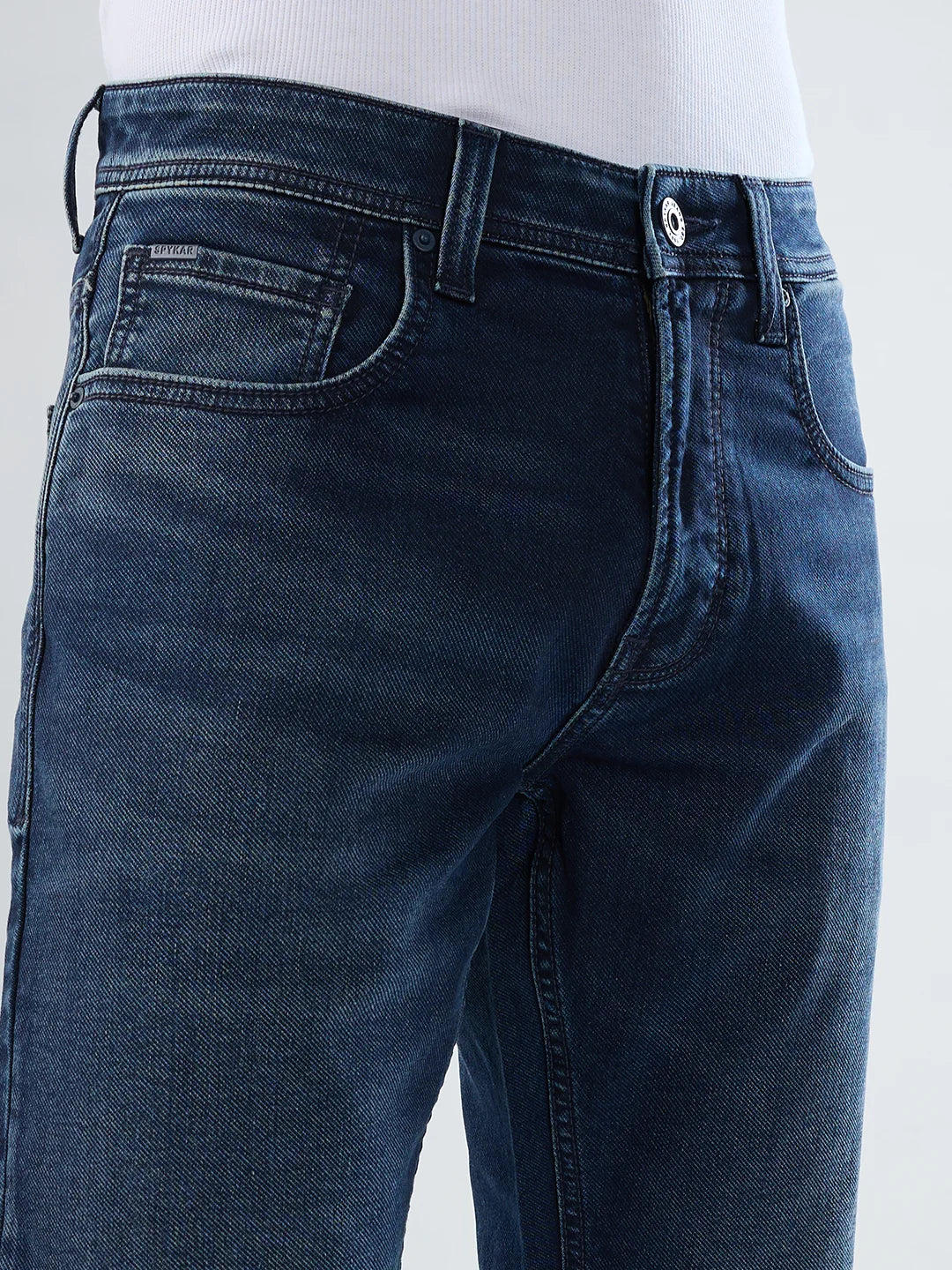 Men Ricardo Jeans Comfort Fit Dark Blue Mid Rise - Image 4