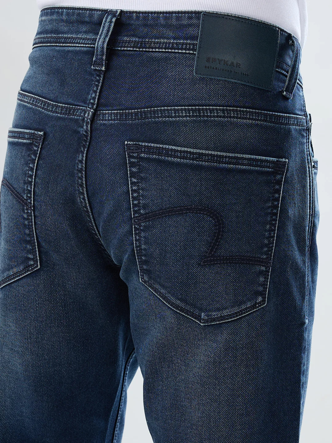 Men Ricardo Jeans Comfort Fit Dark Blue Mid Rise - Image 7