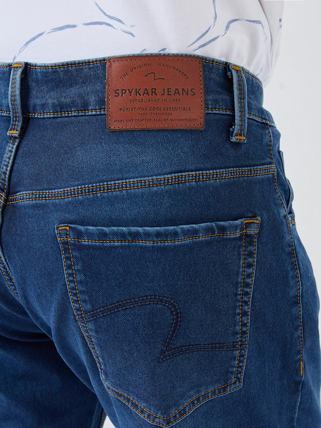 Men Ricardo Jeans Comfort Fit Dark Blue Mid Rise - Image 7