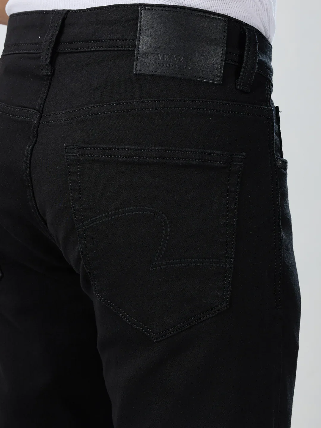 Men Ricardo Jeans Comfort Fit Black Mid Rise - Image 7