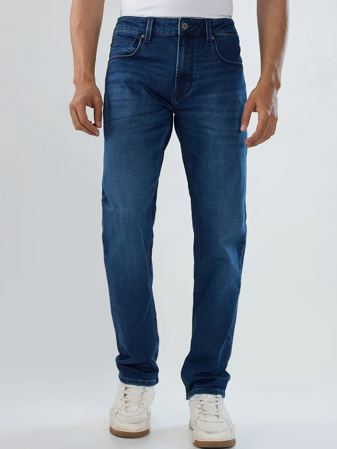Men Ricardo Jeans Comfort Fit Mid Blue Mid Rise - Image 2
