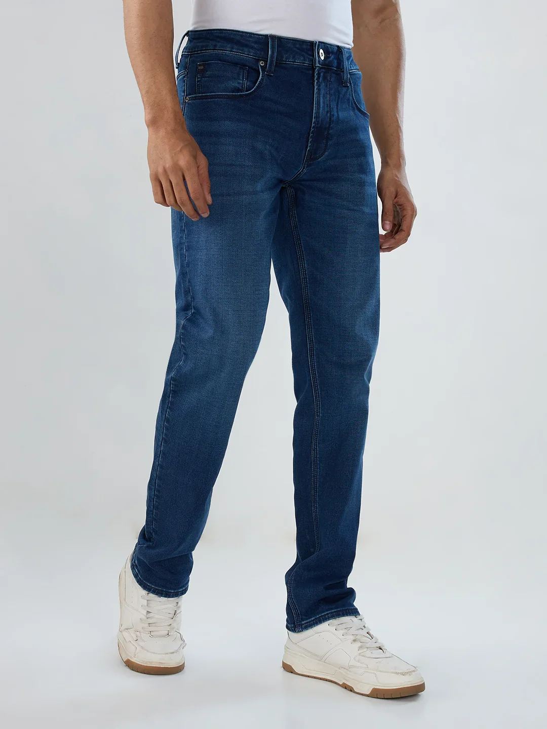Men Ricardo Jeans Comfort Fit Mid Blue Mid Rise - Image 5