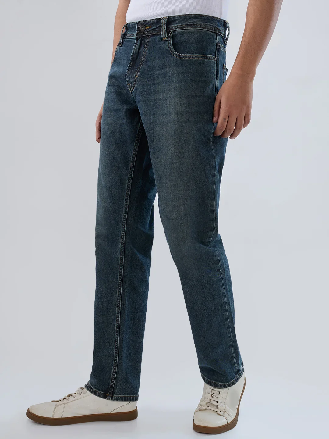 Men Ricardo Jeans Comfort Fit Vintage Brown Mid Rise - Image 5
