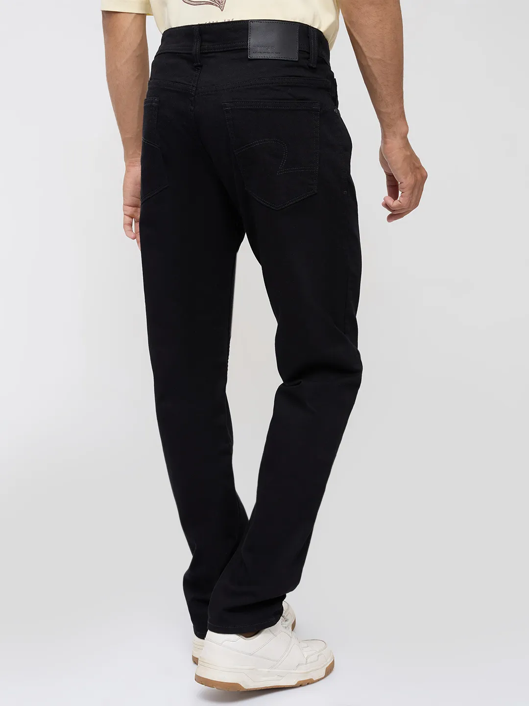 Men Ricardo Jeans Comfort Fit Black Mid Rise - Image 5