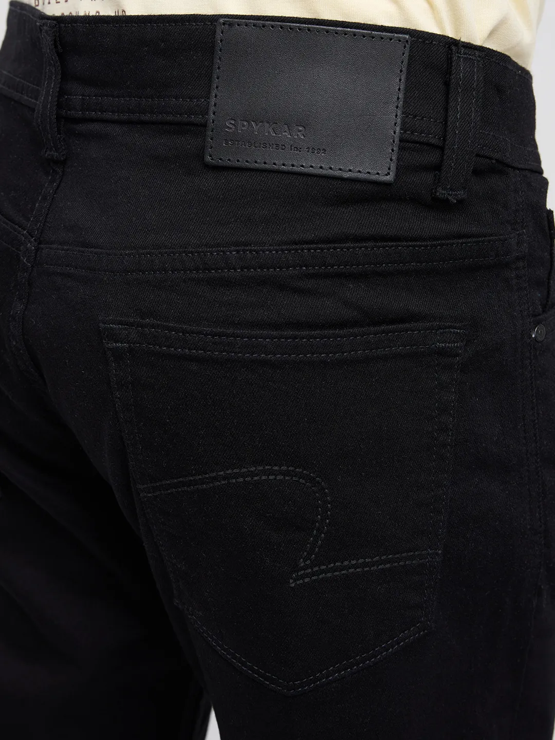 Men Ricardo Jeans Comfort Fit Black Mid Rise - Image 8