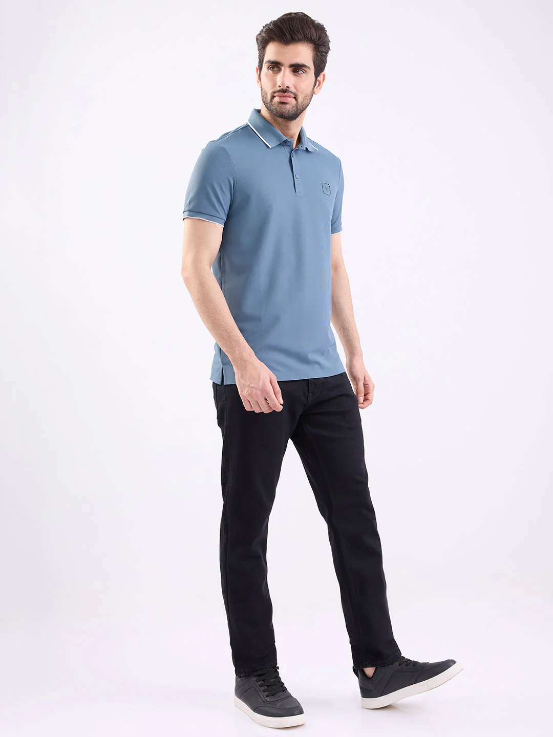 Men Jeans Comfort Fit Black Mid Rise - Image 5