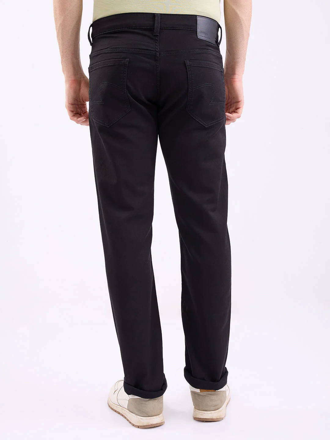 Men Jeans Comfort Fit Black Mid Rise - Image 4