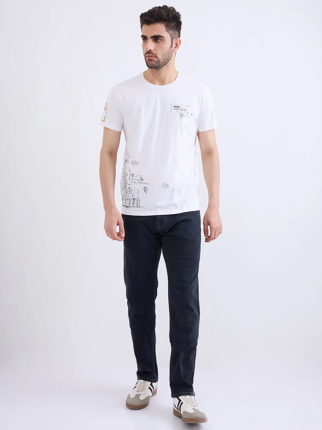Men Jeans Comfort Fit Black Mid Rise - Image 5