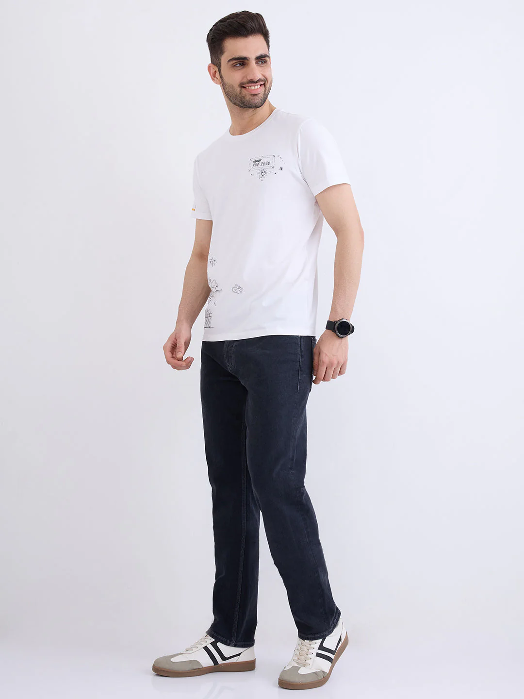 Men Jeans Comfort Fit Black Mid Rise - Image 7