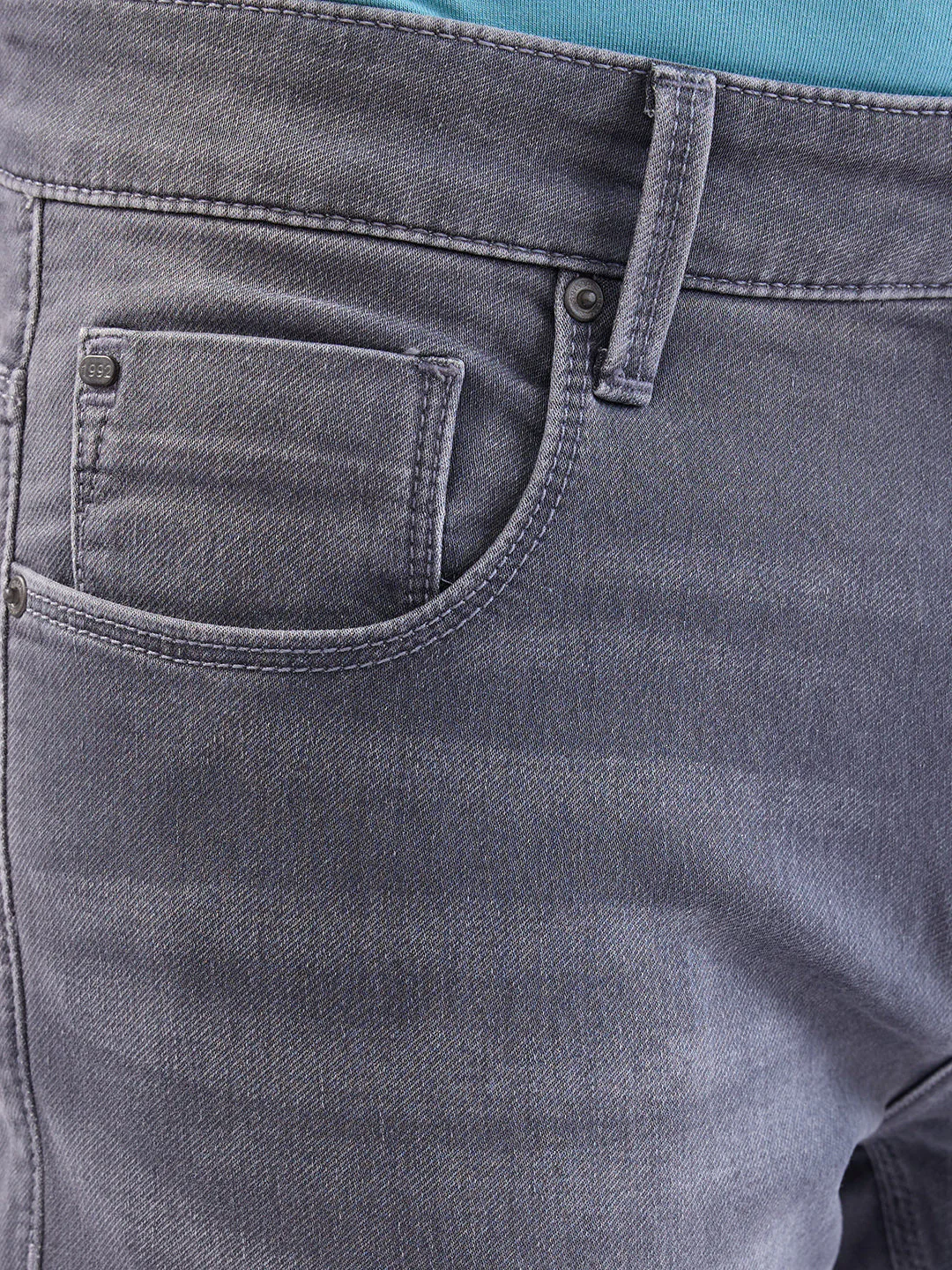 Men Jeans Comfort Fit Grey Low Rise - Image 6