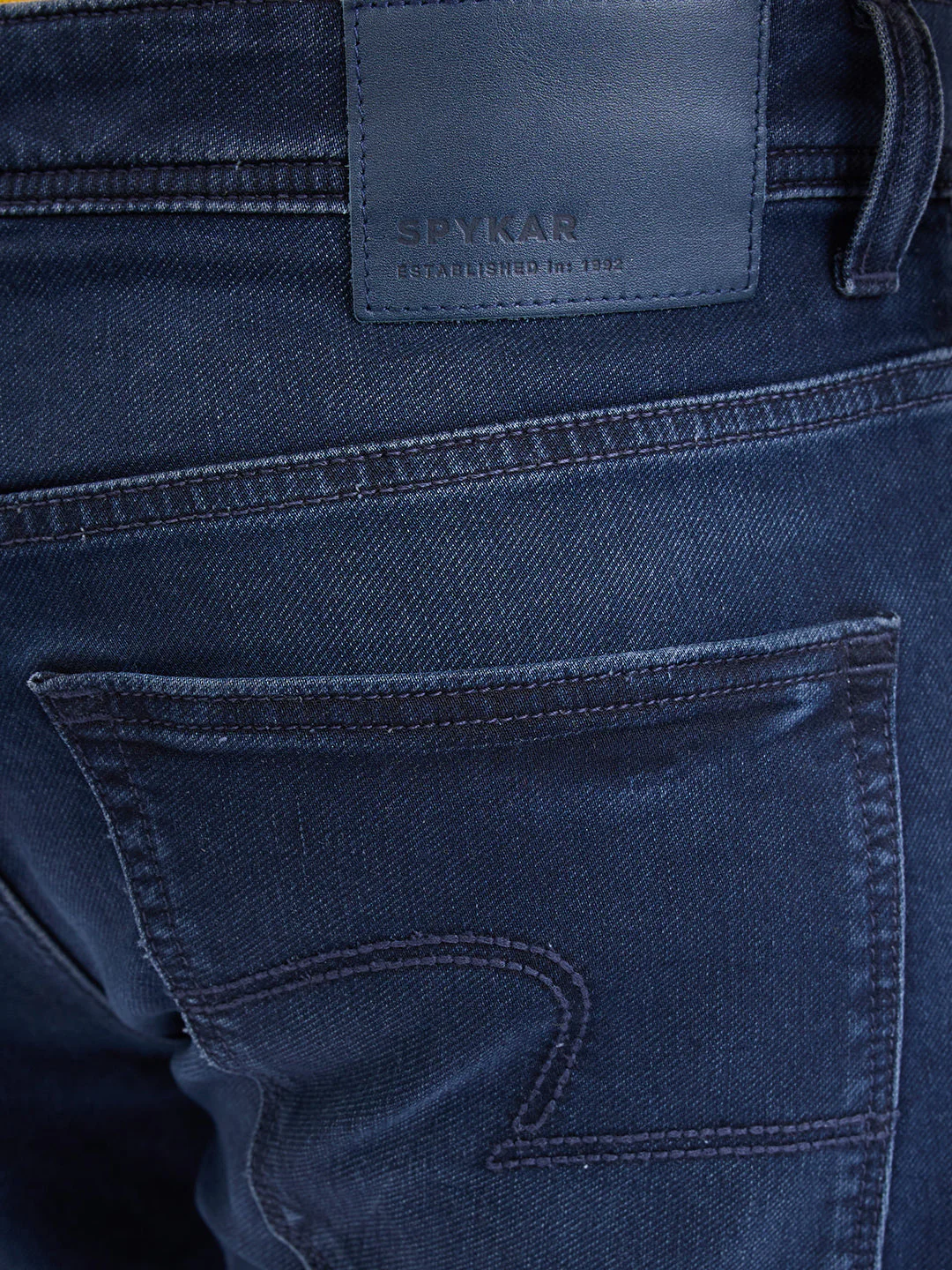 Men Jeans Comfort Fit Dark Blue Mid Rise - Image 8
