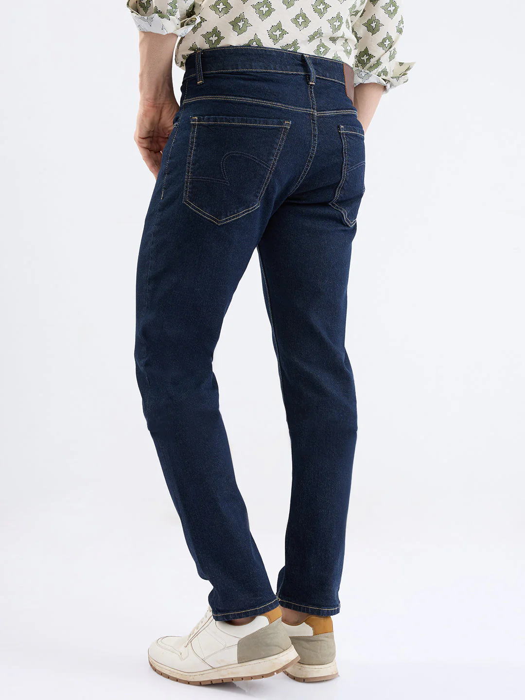 Men Jeans Comfort Fit Blue Mid Rise - Image 4