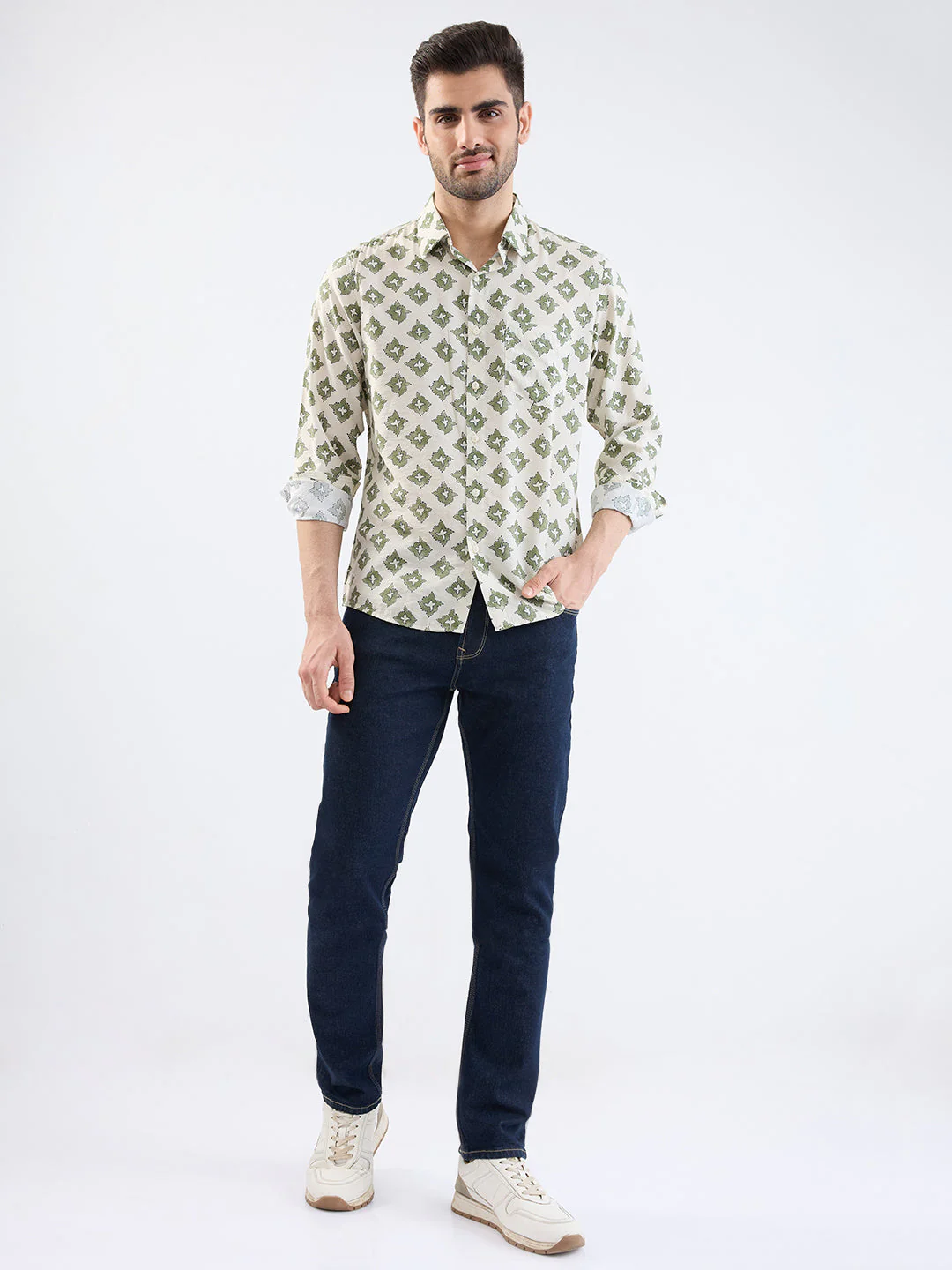 Men Jeans Comfort Fit Blue Mid Rise - Image 5