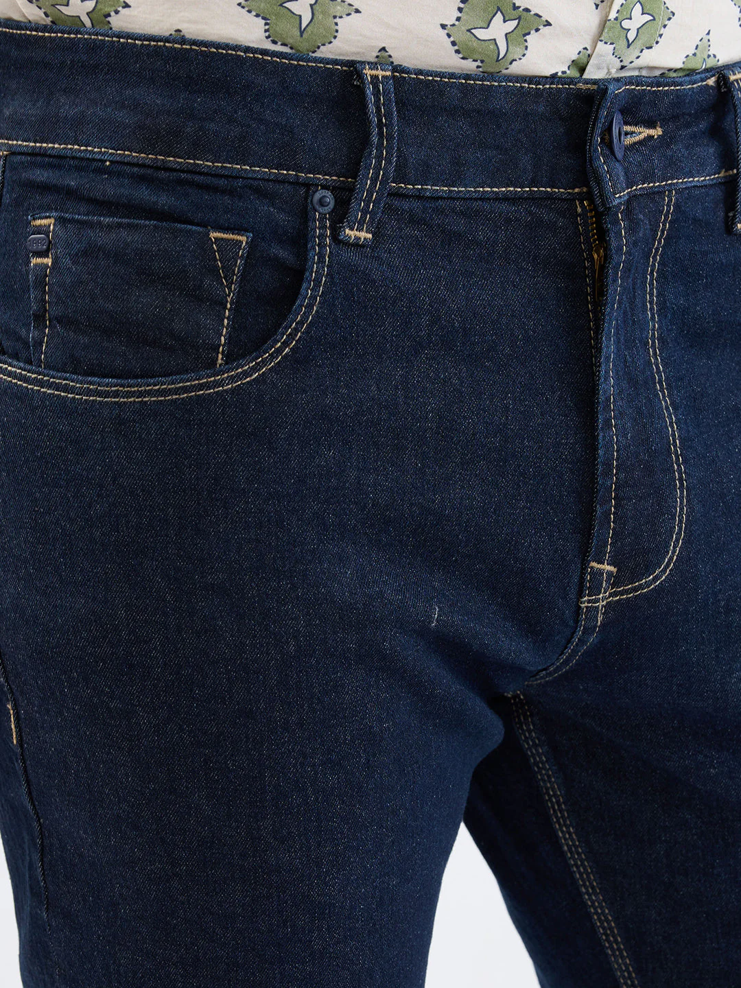 Men Jeans Comfort Fit Blue Mid Rise - Image 6
